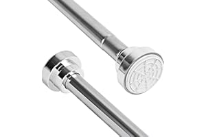 PetHot Tension Rods Extendable Stainless Steel Shower Pole 65-100 cm Telescopic Net Voile Shower Curtains Rail with no Drilling Rod Adjustable Hanging Rail for Bathroom Wardrobe Window