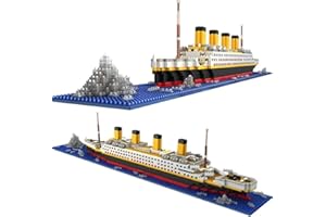 LIKLIKLINK Titanic Ship Model Building Block Set, 1860 Pieces Micro Small Bricks Titanic Cruise Ship MOC Boat Building Kit, Micro Mini Bricks Kit Toys for Kids and Adults Gift