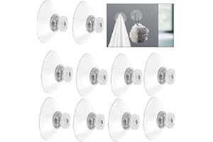 CYNNXIA 12 PCS Suction Cup 40mm Plastic Sucker Pads Transparent Window Suckers Glass Suction Pads Strong Adhesive Suction Holder with Metal Nut Stud for Glass Windows Mirrors Metal Ceramic(M5 Threads)