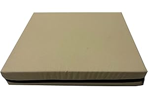 GRIZZLY FOAM 10cm Thick Waterproof Garden Seat Pads Cushions Indoor Outdoor Seat Pads Office Rattan Patio Chair Pad Ask Any Custom Size (16x16x4 inch) (Cream, 20x20x4inch 50x50x10cm)