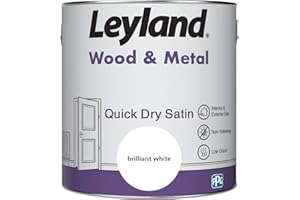 Leyland 423431 Wood & Metal Quick Dry Satin, 2.5 litres, white