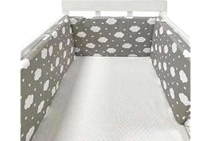 GYCF Parachoques de Cuna para Bebés Transpirable Chichonera Protector Cuna Chichonera de Cama para Proteger Bebe y Decorar la Cuna Protector de Cubierta Transpirable,A01,300x30CM