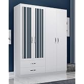metalia GM 071 NOVADO 4 KAPILI 2 &Ccedil;EKMECELİ AYNALI GARDROP DOLAP