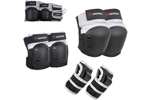 COMFORCE Knee Pads Elbow Pads Wrist Guards 6 In 1 Protective Gear Set, Girls Boys Roller Skating Pads, Knee Elbow Wrist Pads for Rollerblading Riding Scooter Skating Skateboarding
