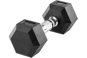 Sport-Tec Hex Kompakthantel aus Gummi, Hexagon-Hantel, Krafttraining, Fitness Hantel, Muskelaufbau, Bodybuilding