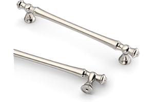 9BUILD 10 Pack 160mm Brushed Satin Nickel Kitchen Cabinet Handles - Drawer and Cupboard Door Handles - Zinc Alloy Wardrobe Handles UK0036