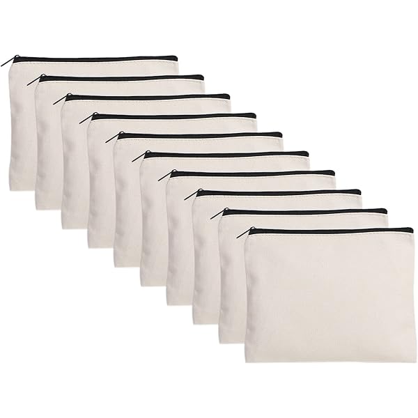 Cottonbagjoe Sac de transport élégant et spacieux avec fermeture éclair - Sac en coton - Sac à main en tissu - Sac à main avec grand fond - 1 poche, naturel, 49