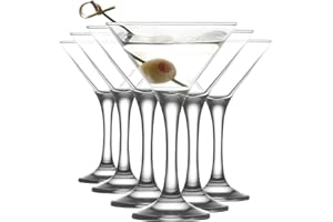 NORDIC SCHILLER LAV Copas de Martini, 175ml, 100% SIN PLOMO, Juego de 6 Martini Clásico, Copas de Cóctel Perfectas, Copas de Martini