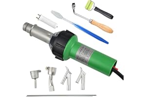 Kotsy Lötkolben aus Kunststoff, 1600 W PVC Kunststoff Schweißgerät Heißluft 40-600℃ PE Heißluftschweißpistole für Heizelement