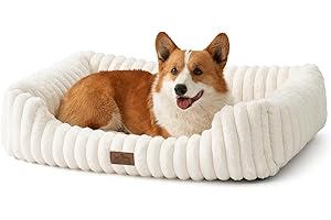 COZY KISS Ortopedyczne legowisko dla psa, dla małych, średnich i dużych psów, zmywalne, antypoślizgowe, prostokątne, uspokajające, puszyste, przeciwlękowe, dla szczeniaka, do użytku wewnątrz zwierząt