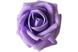 Cutefly 50x Schaumköpfe Blumenköpfe Kunstblumen Brautstrauß Haus Dekor Rosen - Lila
