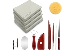 ReArt Non-Drying Oil-Based Modeling Clay 2.6 Pounds, Non Hardening Reusable Clay, Non Toxic No Bake Professional Oil Base Sculpting Clay (White & Tools)