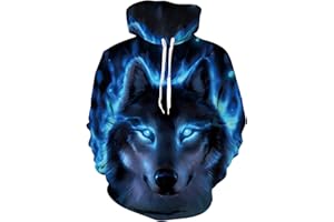 Fanient Męska i damska bluza z kapturem z polaru z nadrukiem 3D Nowość bluza z kapturem z długim rękawem dla mężczyzn i kobiet