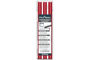 Pica 6031 I Spezial Ersatz-Minen für Big Dry 6060 I rot, wasserlöslich I For-All, egal ob trocken, nass, glatt, rau, staubig oder ölig I ideal für Holz, Kunststoff, Fliesen I 2x5 mm I 12 Stück