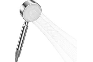 Olliwon Pommeau Douche Haute Pression en Acier Inoxydable 304, Douchette Douche Salle de Bain Economie d'Eau Installation Facile - Méthode de Jet en Forme de Taille
