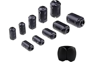 GNAUMORE Ferrit Entstörfilter,Ferritkerne Entstörfilter Ferritfilter,Ferritkerne für Kabel,Ferrit Mantelwellenfilte,Ferrit Ringkern Cable-Clip,Klappferrit Ferritkern,Ferrit Ring,10pcs