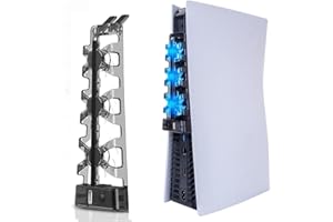 Cooling Fan for PS5 Console, Arvin External Fan Cooler for PS5 with Extra USB Port, Suitable for Sony PS 5 Digital Version and Optical Drive Versions for PS5 Accessories(Black)