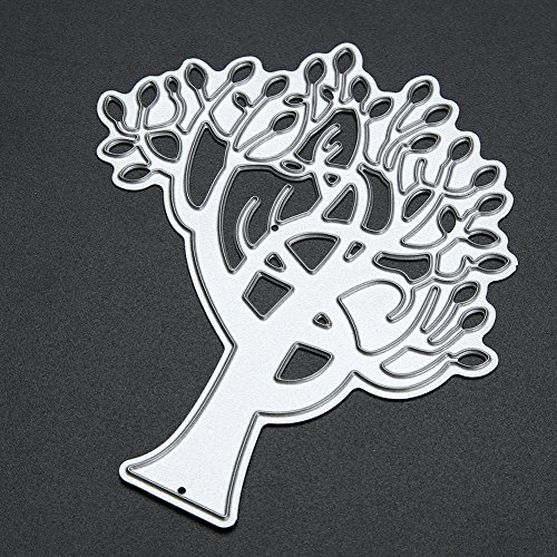 Amazingdeal365 Baum Metall Form Schablonen Schneiden DIY Dekor Sammelalbum Karten Buchzeichen Lesezeichen als Geschenk für Freunde Geburtstag Kinder,Kindergarten Hobby Schule Handarbeit Unterricht usw. Ein tolles Geschenk! - 7