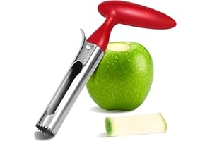 VAYFONI Apple Corer Remover - Stainless Steel Apple Corer and Fruit Core Extractor - Ergonomic Handle Tool for Kitchen Use - Easy to Operate & Clean (Red)