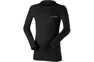 FALKE Unisex Kinder Wool-Tech Funktionsshirt Langarm kalte bis sehr kalte Temperaturen Funktionsunterwäsche sehr warm atmungsaktive klimaregulierende geruchshemmende Wolle Funktionsmaterial 1 Stück