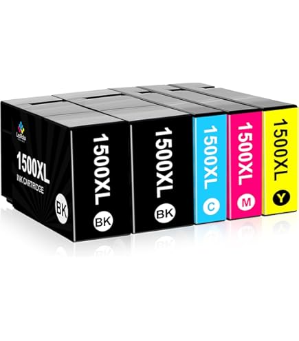 PGI-1500XL Lot De 5 Cartouches D'encre Compatible Avec Imprimante Canon Pixma Mb2350 Mb2050