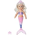 BABY born Little Sister Mermaid 46 cm Doll - Easy for Small Hands, Creative Play Promotes Empathy and Social Skills, For Toddlers 3 Years and Up - Includes Doll, Tiara and Comb