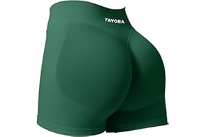 TAYOEA Short Cyclisme Sport pour Femme Collants Course Leggings Taille Haute Gym Fitness Yoga Collants Shorts Push Up Booty Butt Scrunch Opaque sans Couture