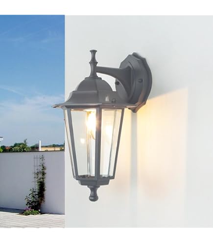 Applique D'extérieur Anthracite Avec Détecteur De Mouvement IP44