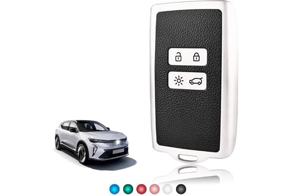 TOOMUME Coque Clé TPU Texture en Cuir, Etui Clé Étui Clé Adapté pour Renault Scenic 4 Megane 4 Clio 5 Espace 5 Kadjar Captur Arkana Austral Zoe Dacia Duster Sandero Stepway