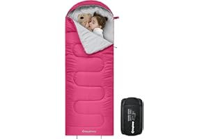 KingCamp Sac de Couchage Adulte et Enfant Sac de Couchage Compact Ultra Leger 3 Saisons Connectable pour Double Duvet Grand Froid pour Camping Hiking Trekking Randonnée Voyage Extérieur