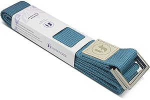 FOYER NUAGE Yoga Straps 1.8M or 2.5M, Durable Cotton Yoga Straps for Stretching, Adjustable Yoga Belt Strap for Yoga, Dance, Gym Workouts