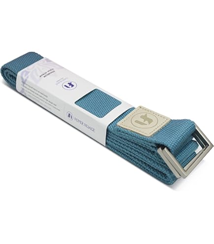 Cintura Per Yoga Sveltus - In Cotone, Lunga 183cm, Colore Blu, Per Stretching E Posture - Foto 5