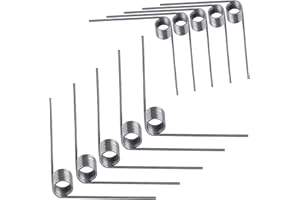 Qrity 10 Stück Kleine Torsionsfeder aus Edelstahl 304, Torsionsfedern mit 0,7 mm Drahtdurchmesser, Außendurchmesser 5mm, 9 Runden, 90° Ablenkungsfeder
