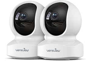 wansview Camara Vigilancia WiFi Interior - 2K Camaras Vigilancia Domicilio WiFi 360° para Perros, Seguimiento del Movimiento, Detección de Humano, Grabación Continua, Audio Bidireccional