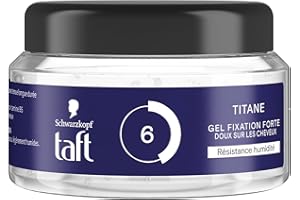 Schwarzkopf - Taft - Gel Pot Coiffant - Gel Titane - Résistance Humidité - Fixation Forte - Doux sur les cheveux - Tenue longue durée - Sans Effet Collant - Formule Provitamine B5-250 ml