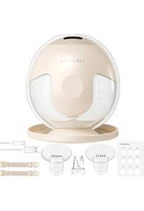 Lulia Elektrische Milchpumpe Freihändig - 4 Modi & 9 Stufen, BPA-frei