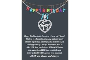 BNQL Sweet 13 Gifts for Girls Necklace Happy 13th Birthday Girl Gifts 13 Year Old Necklace 13th Birthday Jewelry for Daughter (Sweet 13 Necklace)