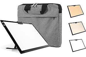 IODOO Mesa de luz A3, Almohadilla de Luz LED Regulable, 2500 mAh, Tablero de Luz Recargable, Luz de Dibujo para Pintura con Diamantes, Pintura, Animación, Bocetos, con Soporte y Bolsa