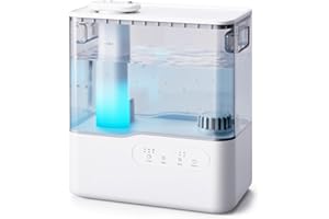 AROEVE Humidificateur d'Air Chambre 5L, Ultrasonique Top-Fill Brume Froide avec Diffuseur Aromes, Lumière d'Ambiance 7 Couleurs, Minuterie, 36H/25dB Silencieux pour Maison, Bureau, Bébé, Plantes