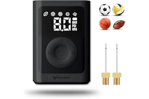 ‎ETENWOLF ETENWOLF Elektrische Ballpumpe 0,14-1,17 Bar, Intelligente Luftpumpe Aufblas und Abpumpfunktion, Basketballpumpe mit großem LED-Display