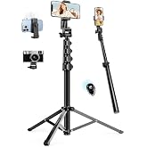 JOILCAN Phone Tripod Stand 70"/177.8cm, Selfie Stick Tripod for iPhone 17/16/15 with Remote Control, Lightweight Portable Cam
