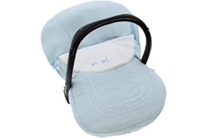 Funda + Saco Universal para Silla de coche GRUPO 0 Rosy Fuentes - Saco para Silla de Bebé Grupo 0 - Equipado para ser Ajustado perfectamente Reversible-celeste
