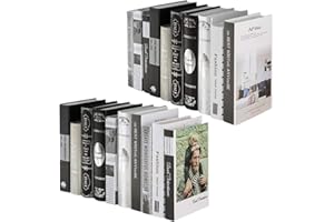 DOITOOL Modern Buch Deko Dekorative Bücherboxen: Set 2 Hardcover Buch Unsichtbare Box Fake Buch Vintage Fotografie Requisiten Heimdekoration -Set Bücher Dekobuch Deko Couchtisch (Zufälliges Muster)