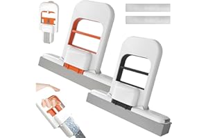 CHENBOOW Trapeador de Esponja Autoapretable,2 Piezas Mini Fregona Plegable de Escritorio,Mini Fregona de Limpieza de Escritorio Lavable a Mano,para Ventanas,Suelo,Coche,Azulejos,Cocina,Escritorio