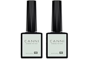 CANNI Top Coat Gel UV - Smalto LED a Lunga Durata ad Alta Lucentezza - 2 X 9ml