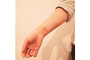 ‎INKSTER Inkster Tattoo - Unendlichkeit | vegane & wasserfeste Temporäre Tattoos für Erwachsene - EU-Kosmetikzertifizierte Farbe - revolutionäres 2 Wochen Tattoo | Premium Klebetattoos & Fake Tattoo