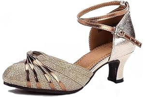 BWGHBH Zapatos de Baile Latino para Mujer, Sandalias Tacón Alto Zapatos de Verano Transpirables de Danza, Tacón de 3.5/5.5cm