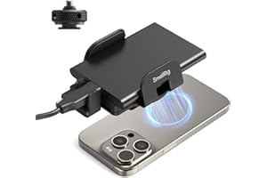 SMALLRIG Universal SSD Halterung mit Kabelklemme für Blitzschuh, 40–60 mm Klemmbreite, SSD-Halterung für MagSafe, für Samsung T5/T7 SSD, für Sandisk SSD, für iPhone 17/16/15/14 – 5196