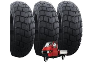ECOVELO 3 100/90-10 UNION + LAGER Reifen Kompatibel Mit Piaggio Ape 50 Motorrad Roller 61L Schlauchlos 8PR
