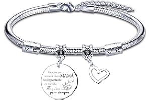 KJKJKJ Regalo dia de la Madre Pulsera Para Mamá Pulsera Mamá Personalizada día de la Madre Regalo original，Pulsera Mamá Regalo de Cumpleaños Para Mamá，Regalo para mamá de
